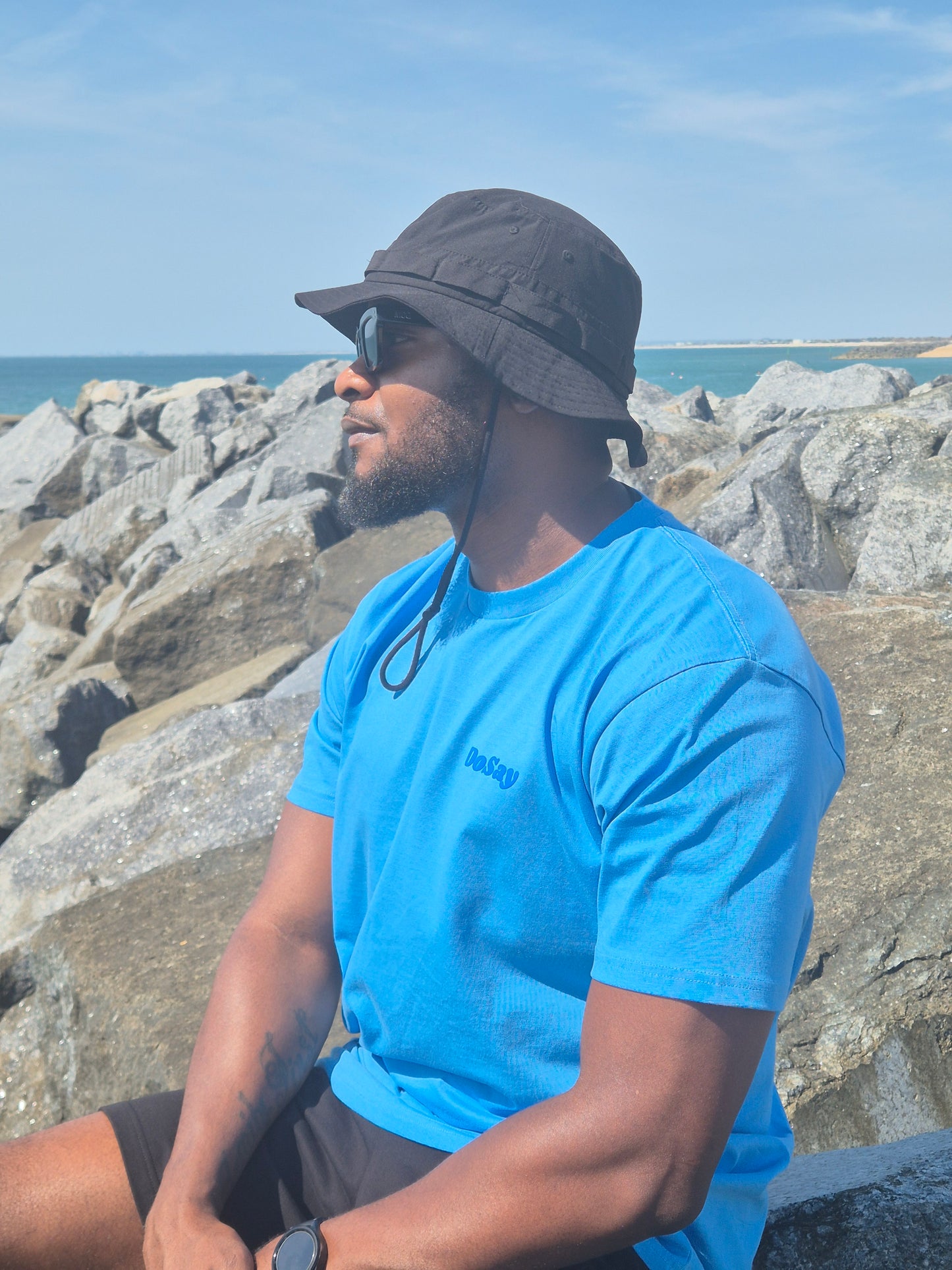 DoSay Puff Print T-Shirt - Ocean Blue